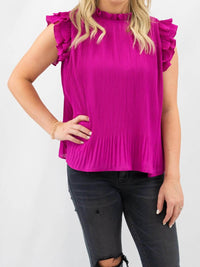 Tcec - Ruffled Sleeve Top
