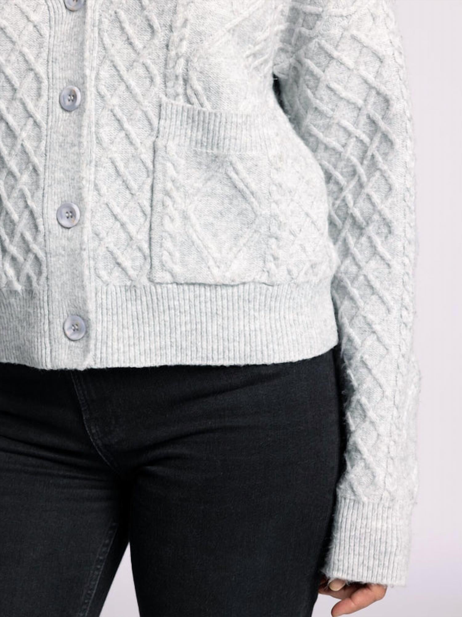 Thread & Supply Calista Cardigan in heather grey 1 - women's cardigan - view 4