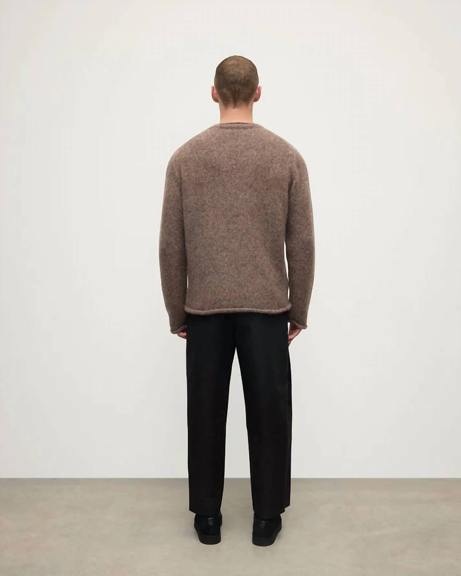 Johnstons Of Elgin - Crew Neck Rolled Trims Sweater