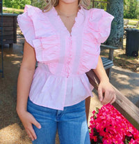 Bucketlist - Blushing Ruffle Blouse