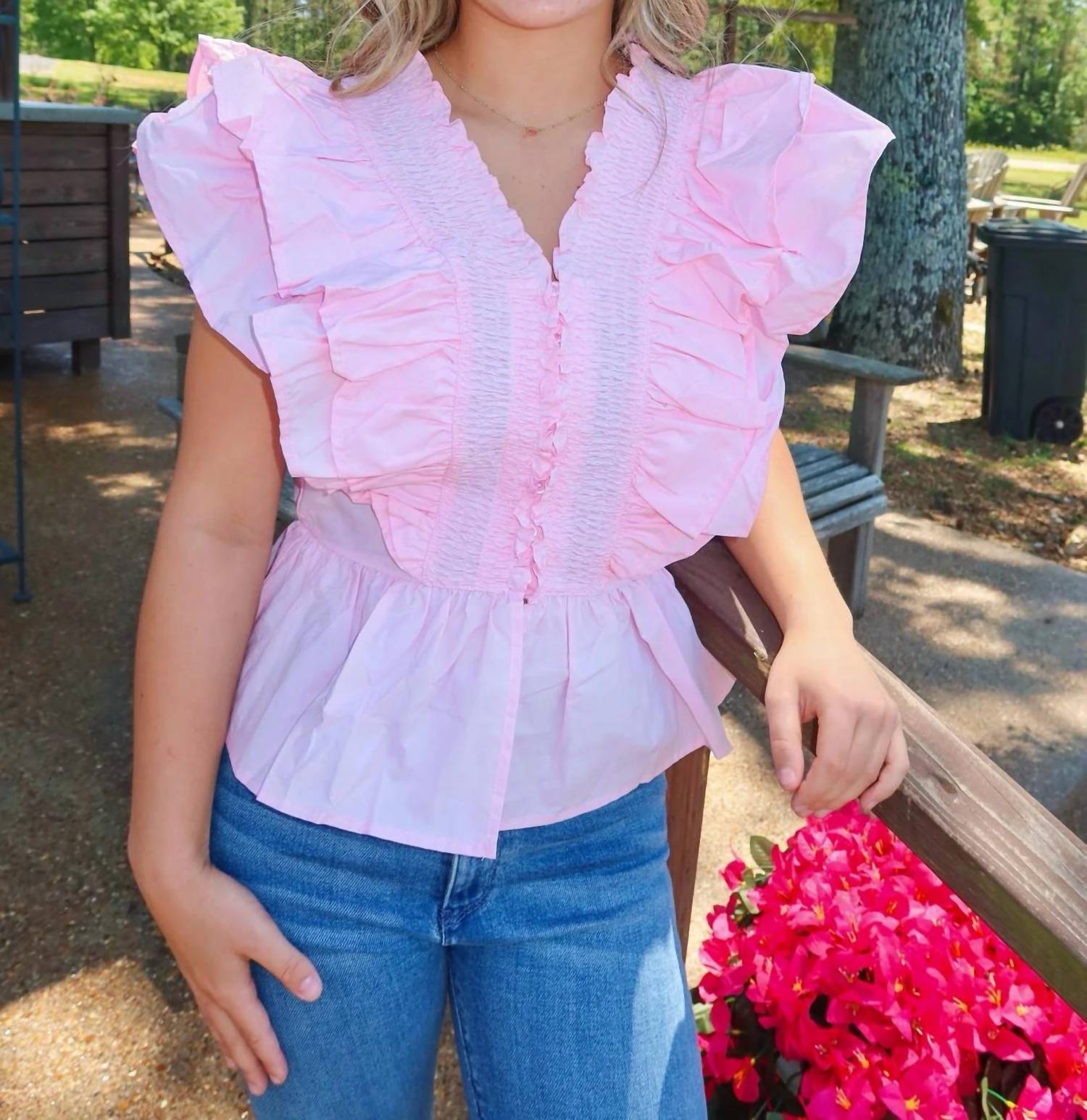 Bucketlist - Blushing Ruffle Blouse