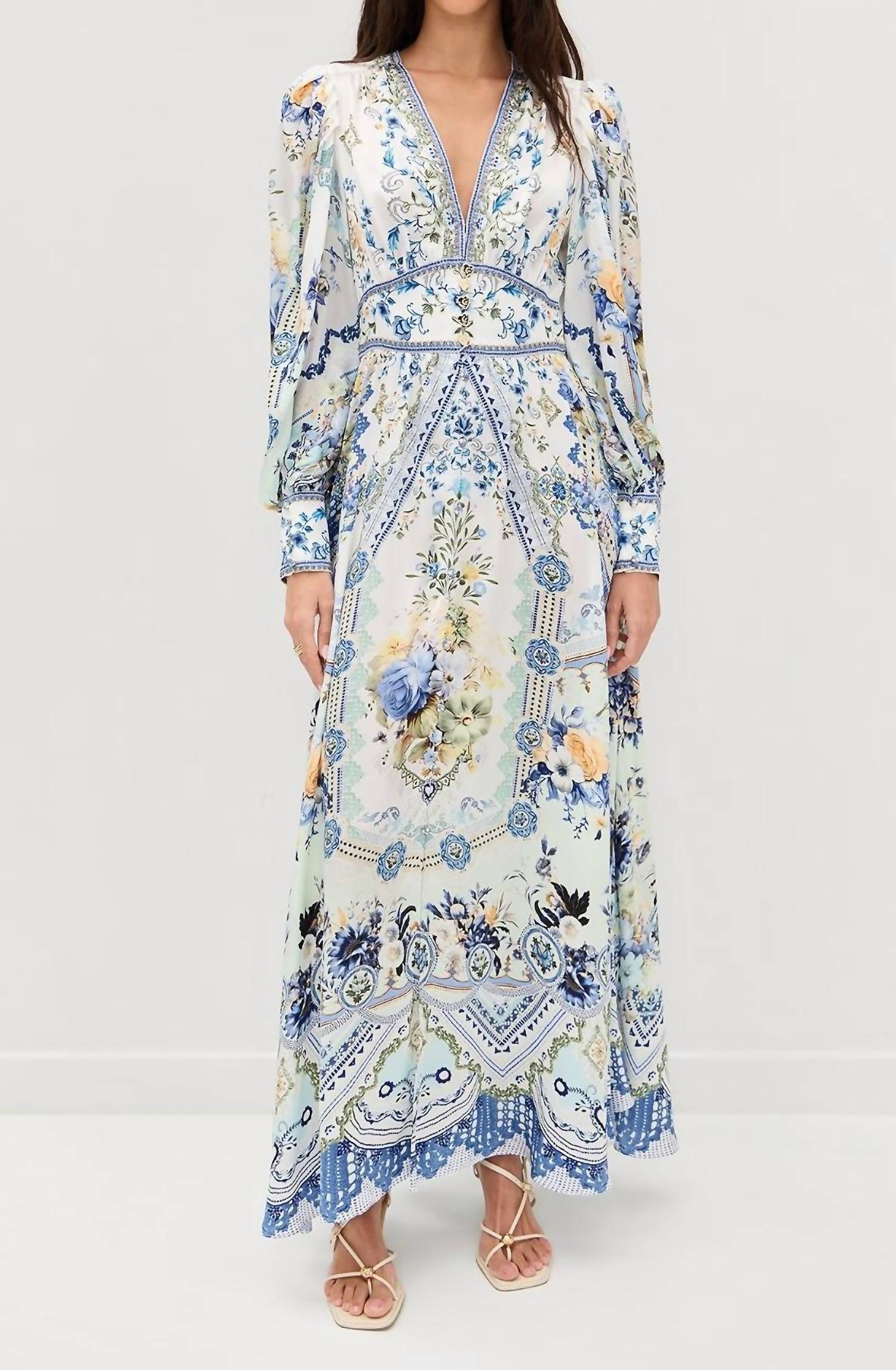 Camilla - Shaped Waistband Maxi Dress