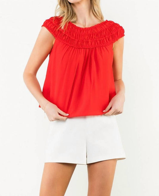 Thml - Love Shirred Round Neck Top