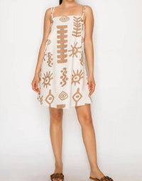 Meet Me In Santorini - Sunplay Mini Dress