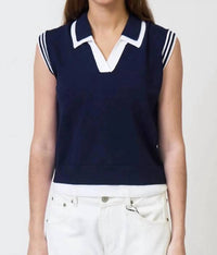 Central Park West - Brooklyn Sheer Double Layer Twofer Polo