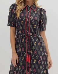 Entro - Collared Midi Dress