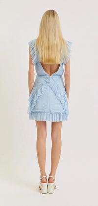 Lena - V-neck Ruffle Mini Dress