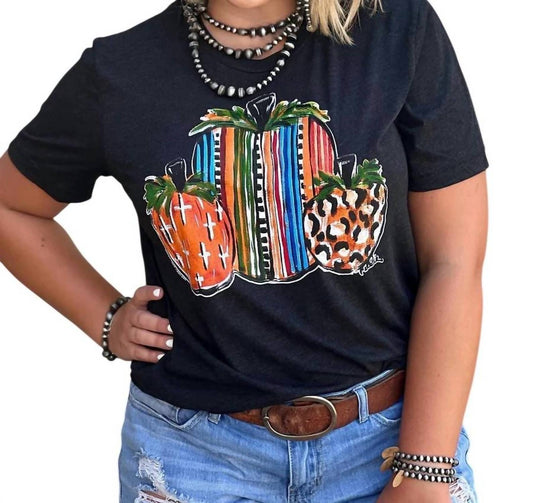 Texas True Threads - Callie Ann Stetler Serape Pumpkins Tee