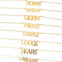 Golden Thread - Women's Texas A&m Aggies Gigem Nameplate Necklace