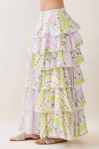 Tcec - Positano Garden Crop Top And Maxi Skirt Set