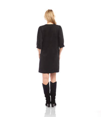 Karen Kane - Faux Suede Puff Sleeve Dress