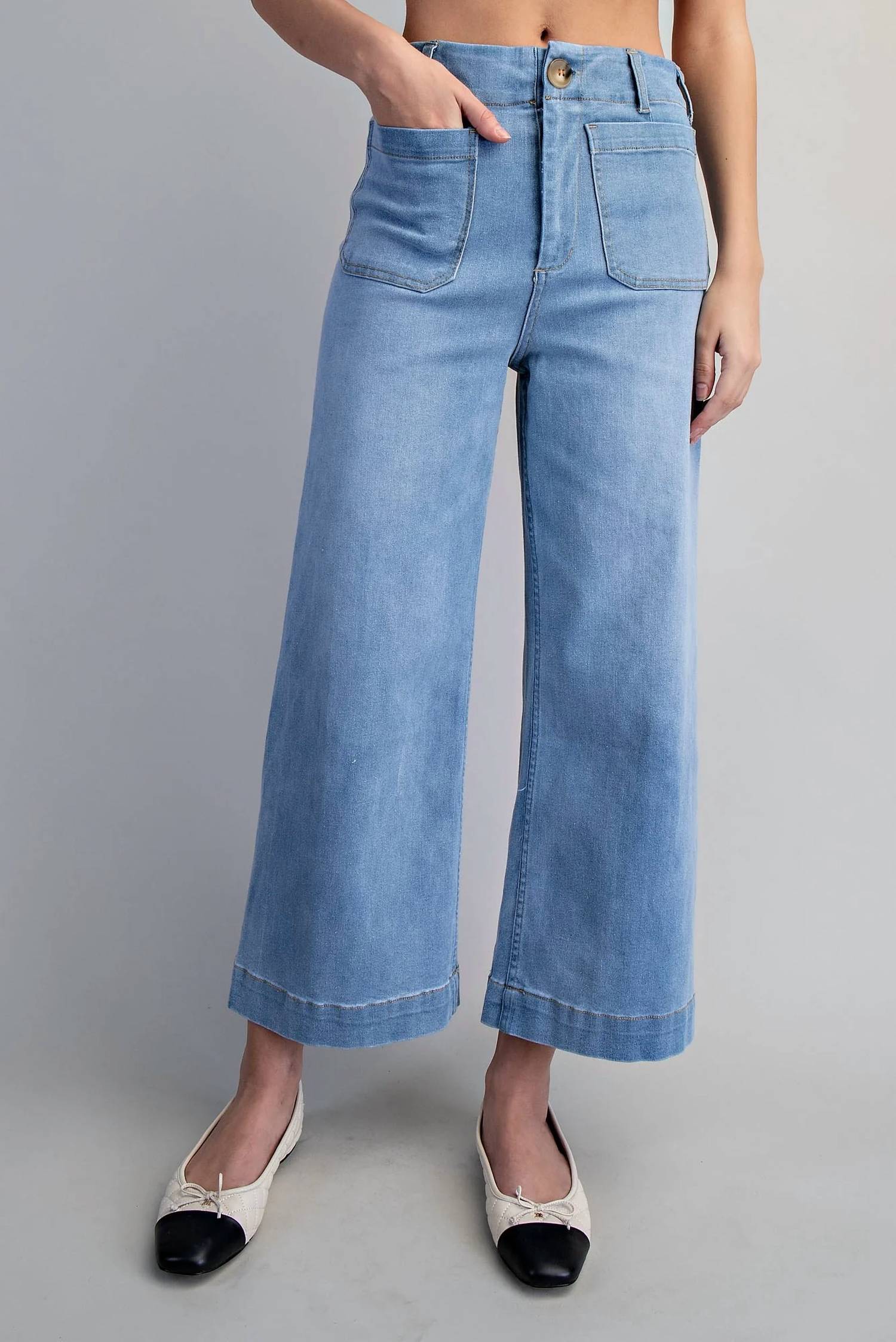 Ee:Some - Straight Leg Denim Pants