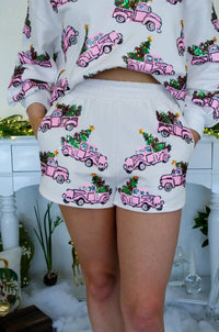 Queen Of Sparkles - Women's Trucks With Christmas Trees Shorts