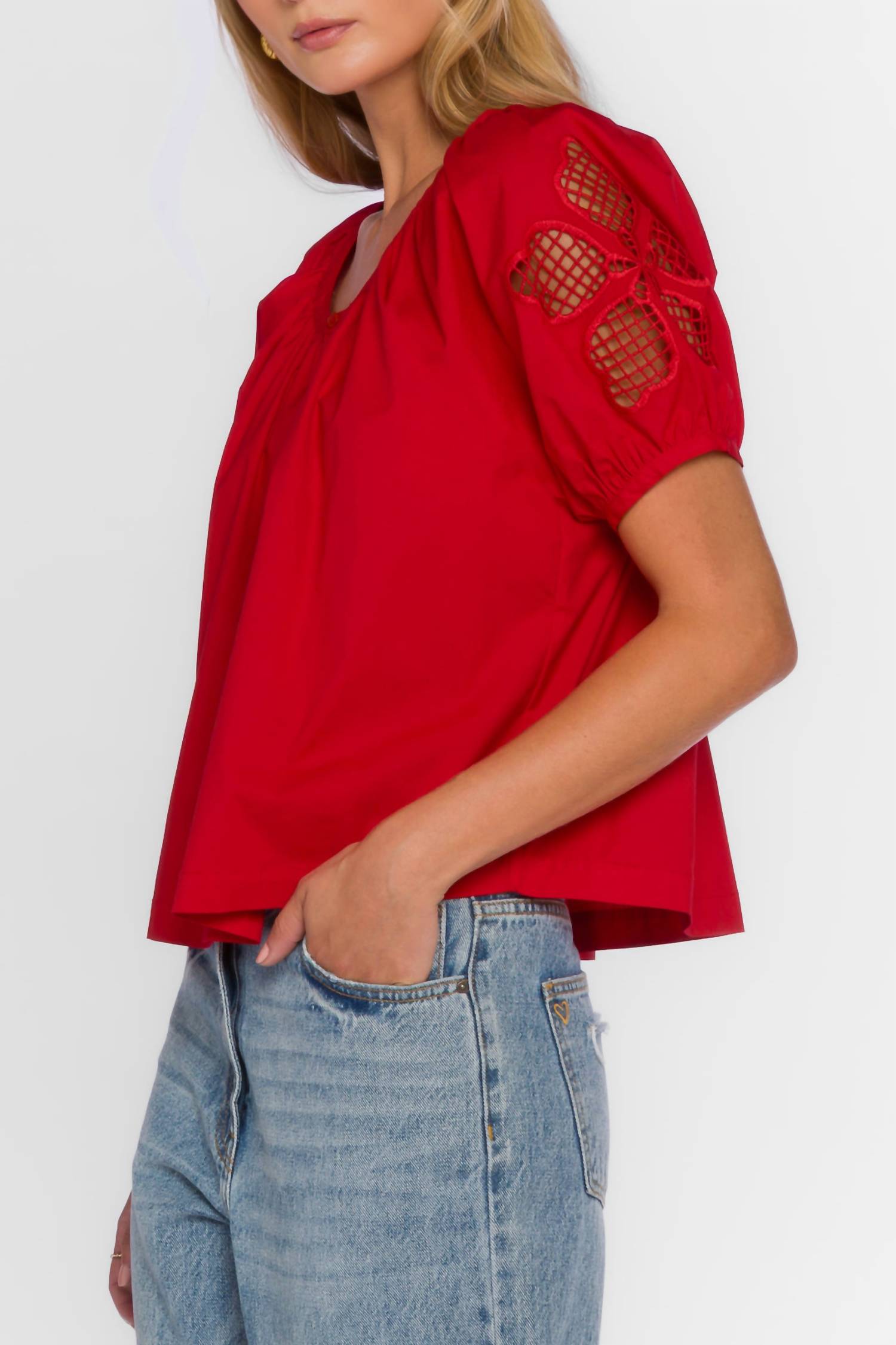 Velvet Heart - Flora Short Puff Sleeve Top