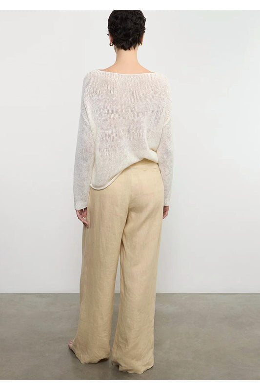 Enza Costa - Linen Pleated Trouser