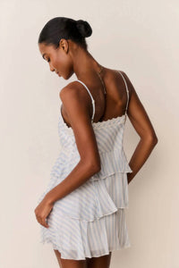 Loveshackfancy - Marlia Striped Chiffon Mini Dress