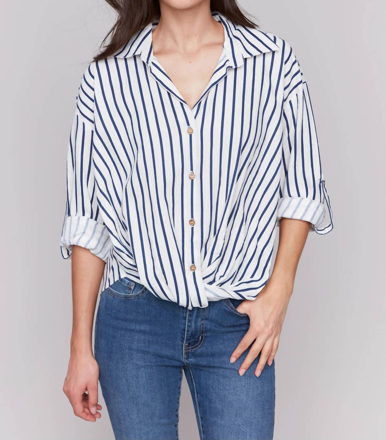 Charlie B - Front Twist Blouse
