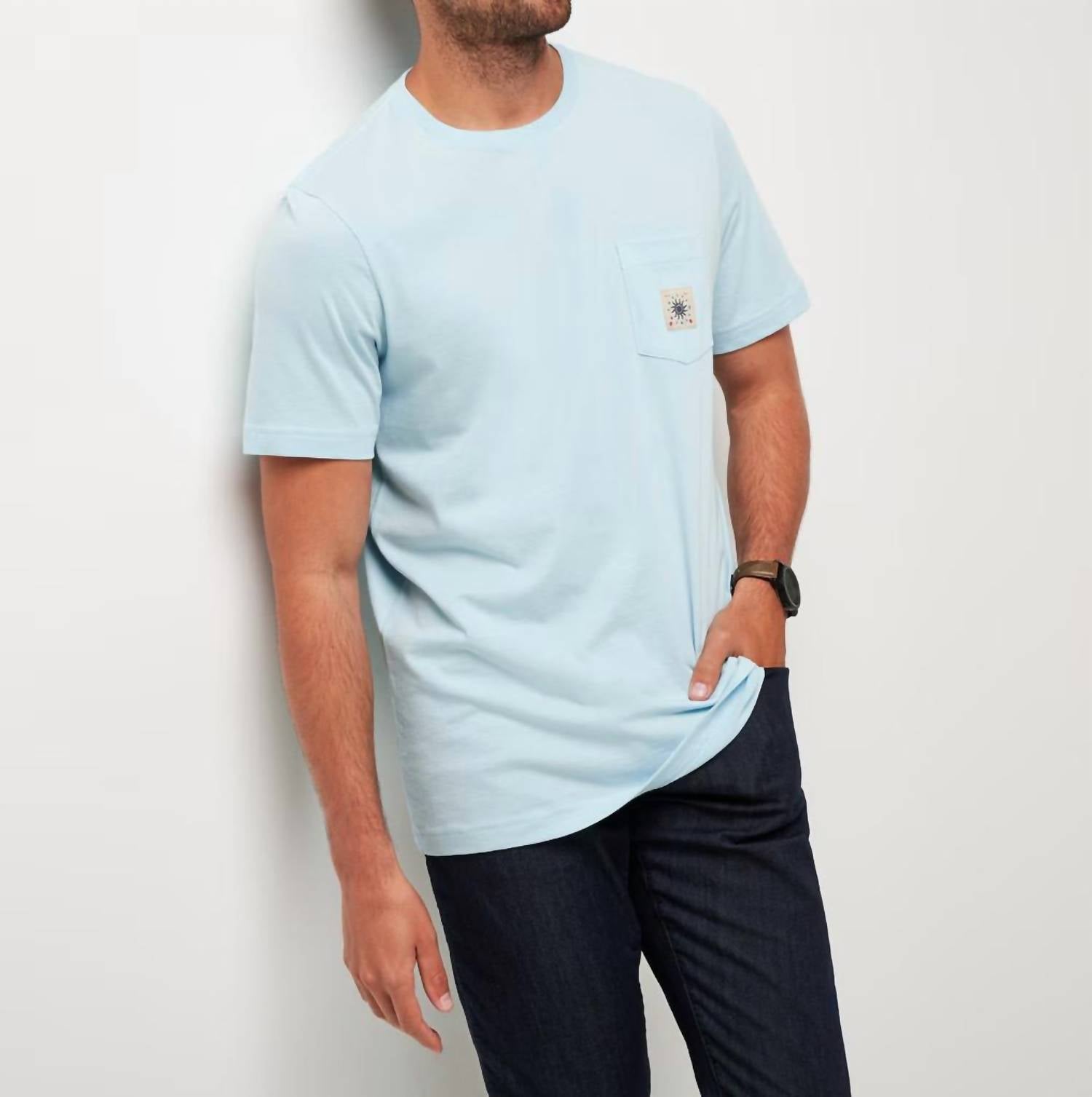 TravisMathew Euro Trip Short Sleeve Tee in cory blue - men's t-shirt - view 4
