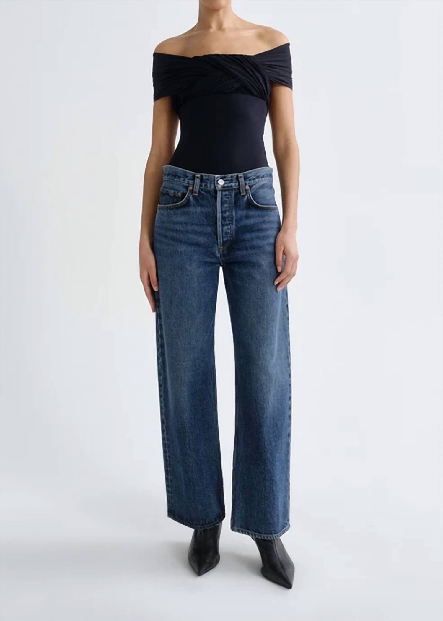 Agolde - Arc Mid Rise Wide Leg Jean