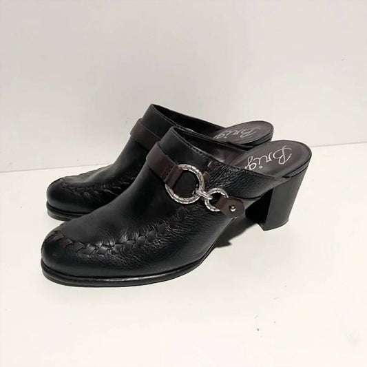 Brighton - Women's Gemini Mules Leather Heel