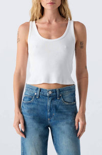 Amo - Crop Rib Tank Top