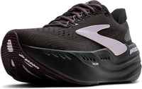 BROOKS Women's Glycerin Max Running Shoes in black orchid ice grey - women's shoe - detail view