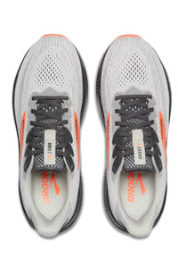 BROOKS Men's Ghost 17 Running Shoe in oyster mushroom orange ebony 1 - men's shoe - view 4