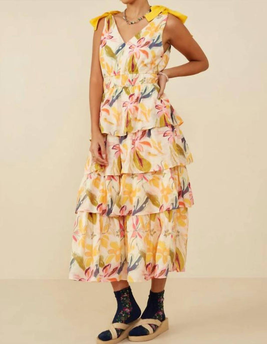 Hayden La - Floral Tiered Skirt Dress