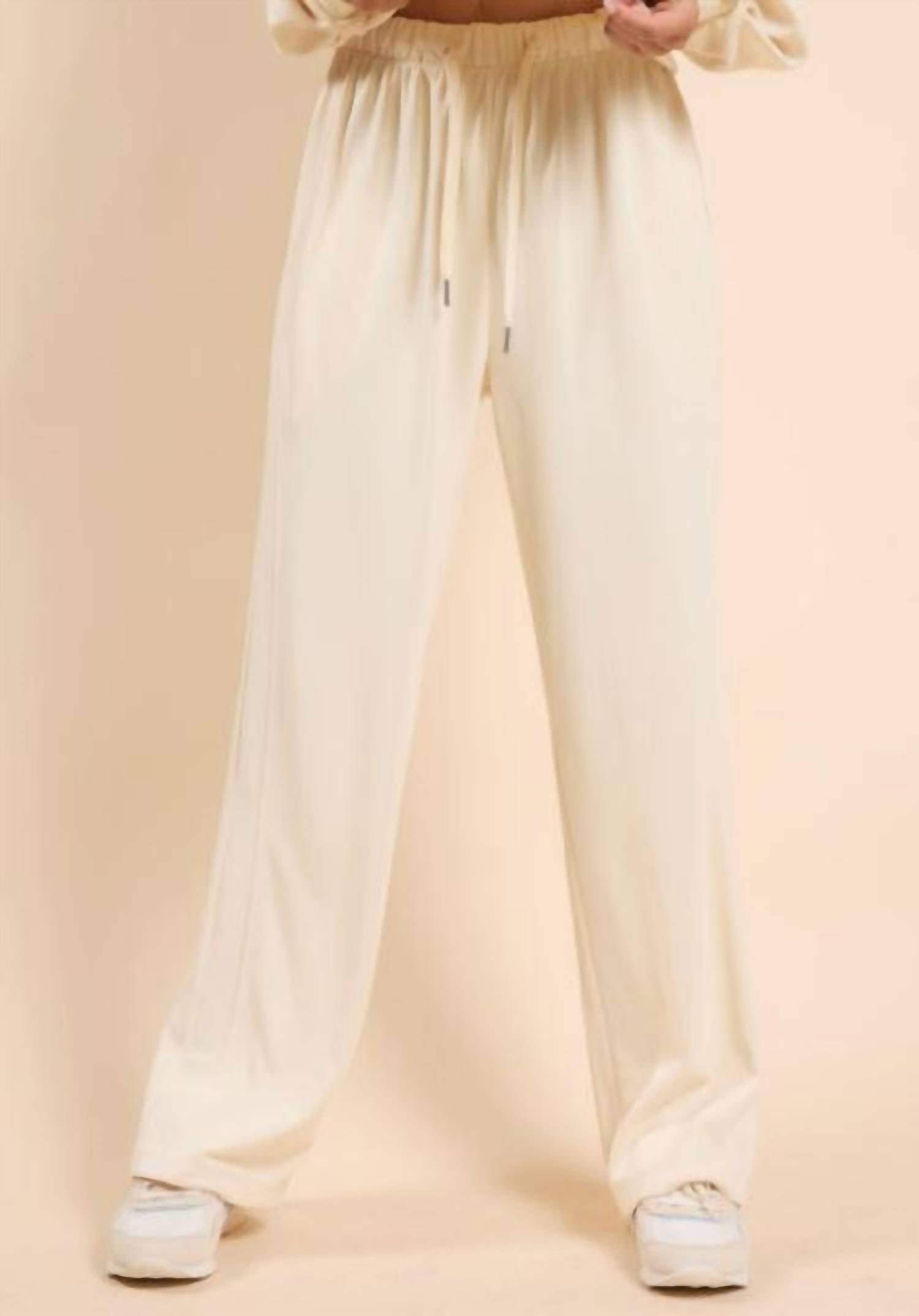 Sadie & Sage - White Noise Drawstring Pants