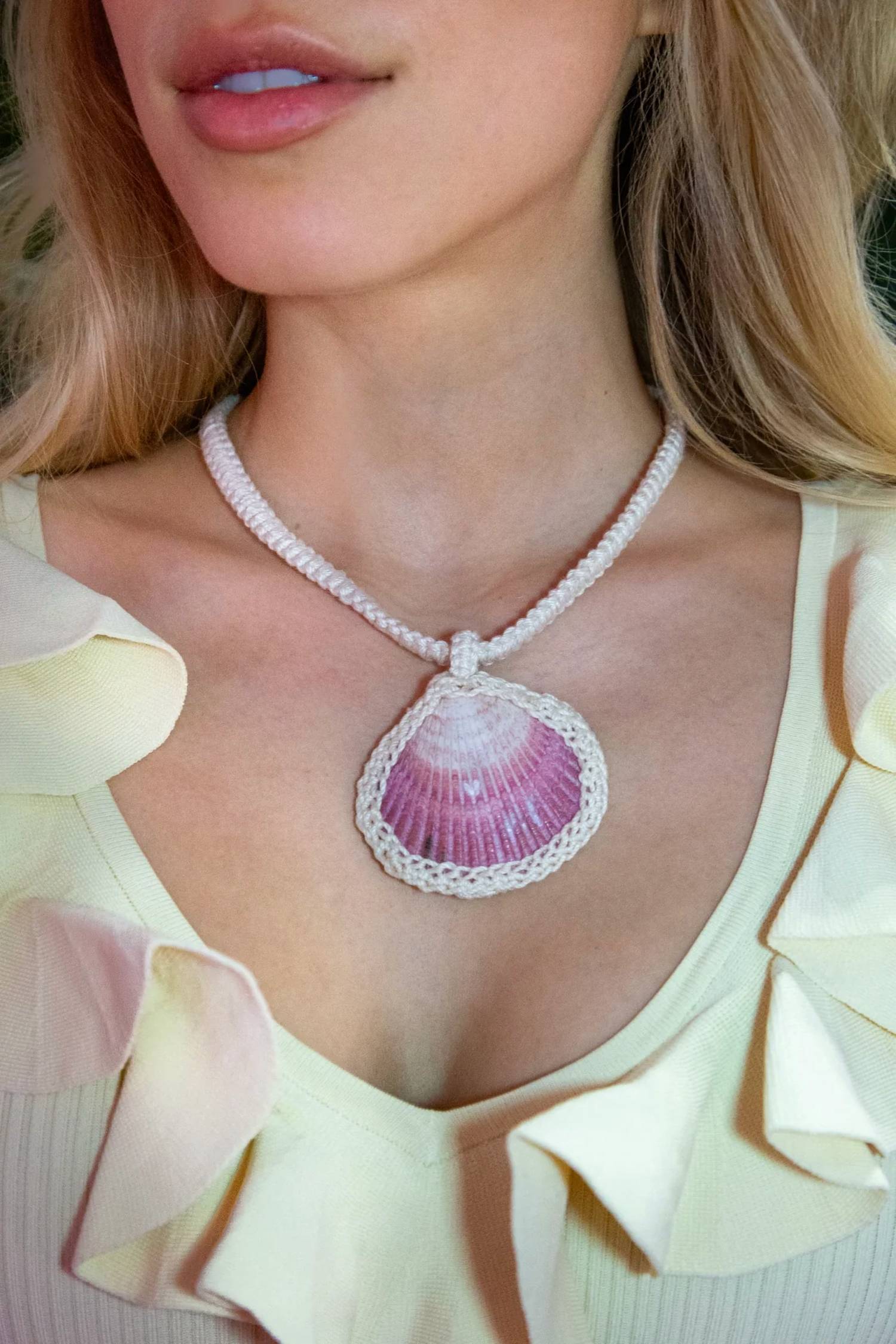Adriana Pappas - Women's Crocheted Scallop Necklace