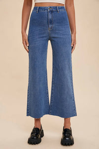 Anniewear - Dylan High Rise Wide Leg Cropped Jeans