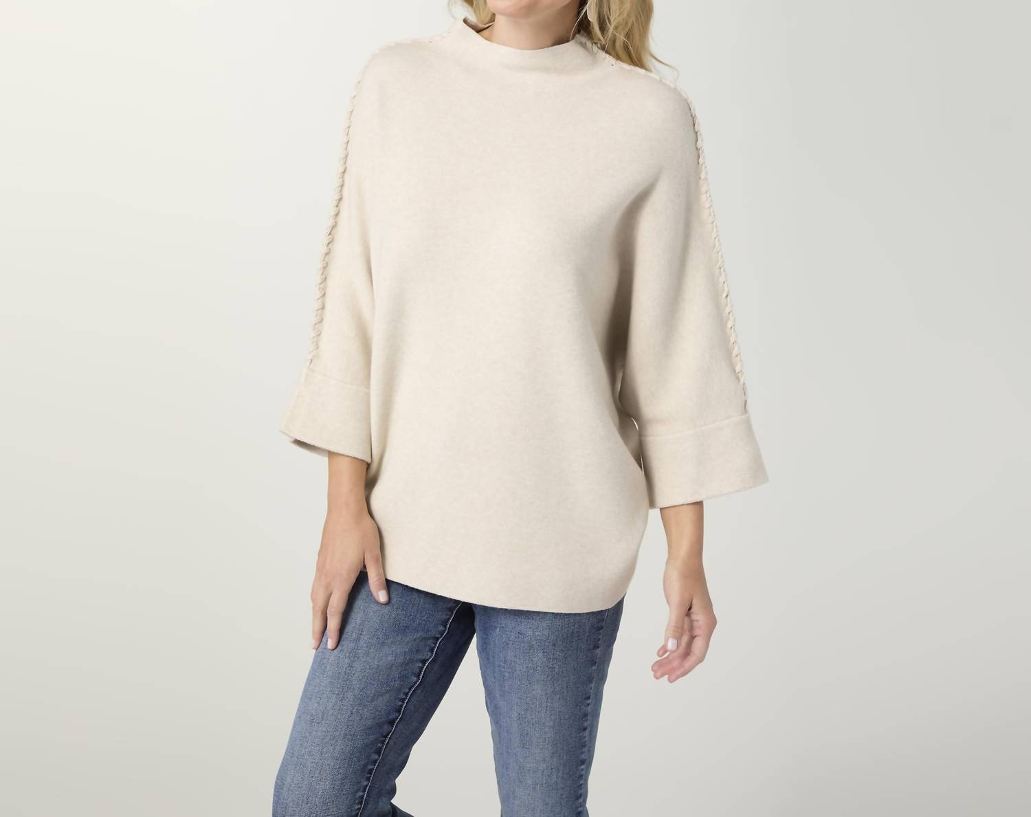 Coco + Carmen - Heavenly Luxe Stitch Detail Funnel Neck Sweater