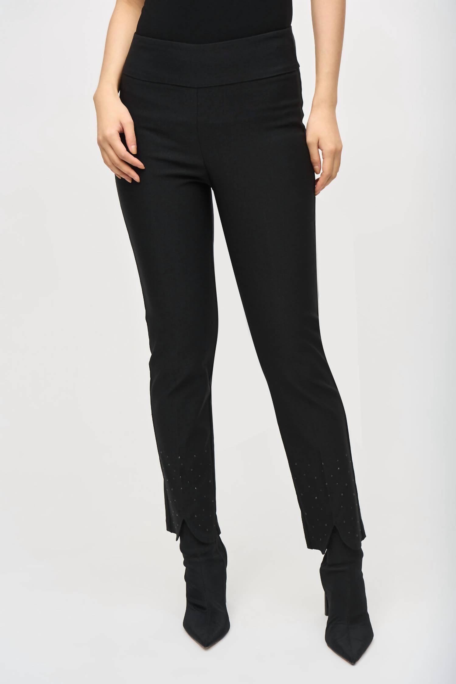 Joseph Ribkoff Women's Millenium Embellished Pull On Pants in black - women's pants