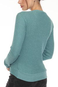 Hello Nite - Lei Lush Waffle Knit Twist Top