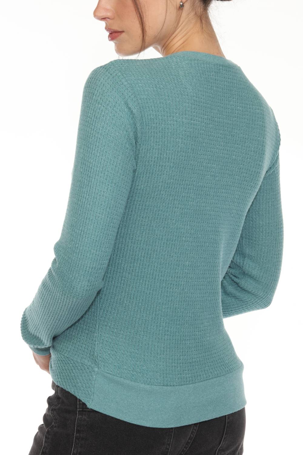 Hello Nite - Lei Lush Waffle Knit Twist Top