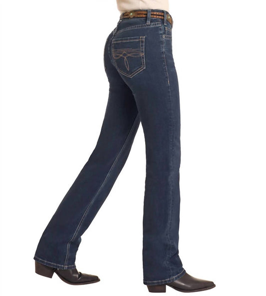 Rock & Roll Cowgirl - Boot Stitch High Rise Jean