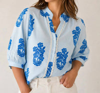 Thml - Floral Pattern Button Up Top