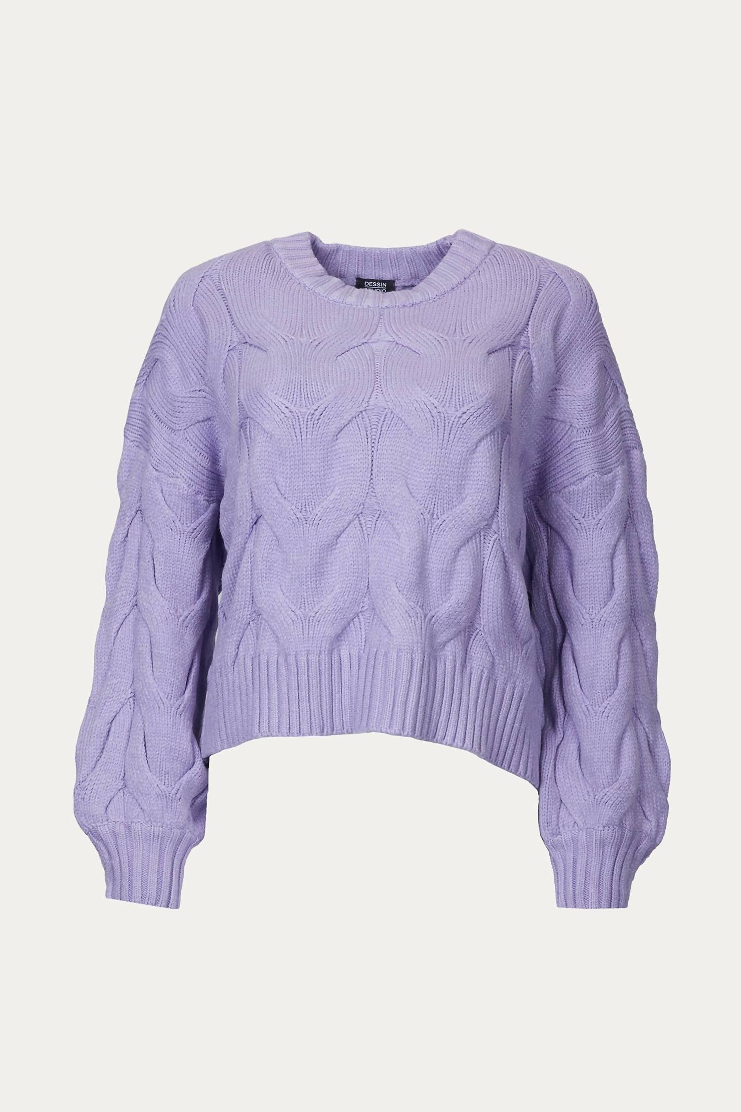 WIDE CANDY CABLE-KNIT SWEATER