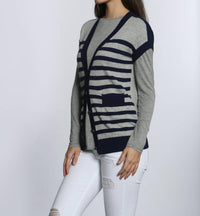 Label+Thread - Women's Luxe Striped Cardigan