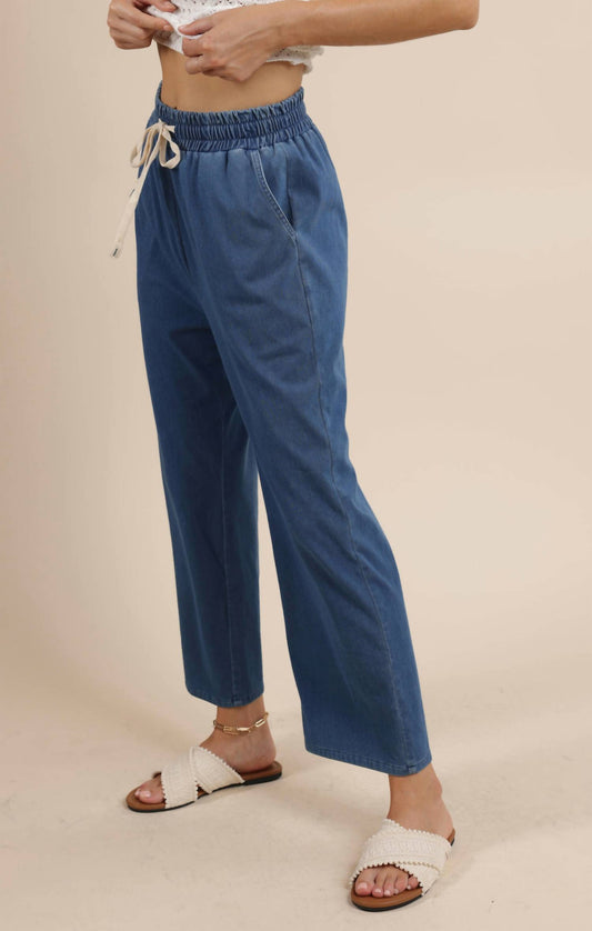 Sage The Label - Wanderwave Super Stretch Denim Wide Leg Pants