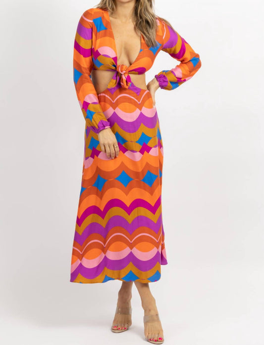 CUTOUT LONGSLEEVE MAXI DRESS