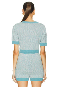 Matthew Bruch - Tweed Knit Apron Crop Top