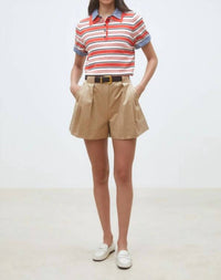 Suncoo - Basil Plain Pleated Shorts