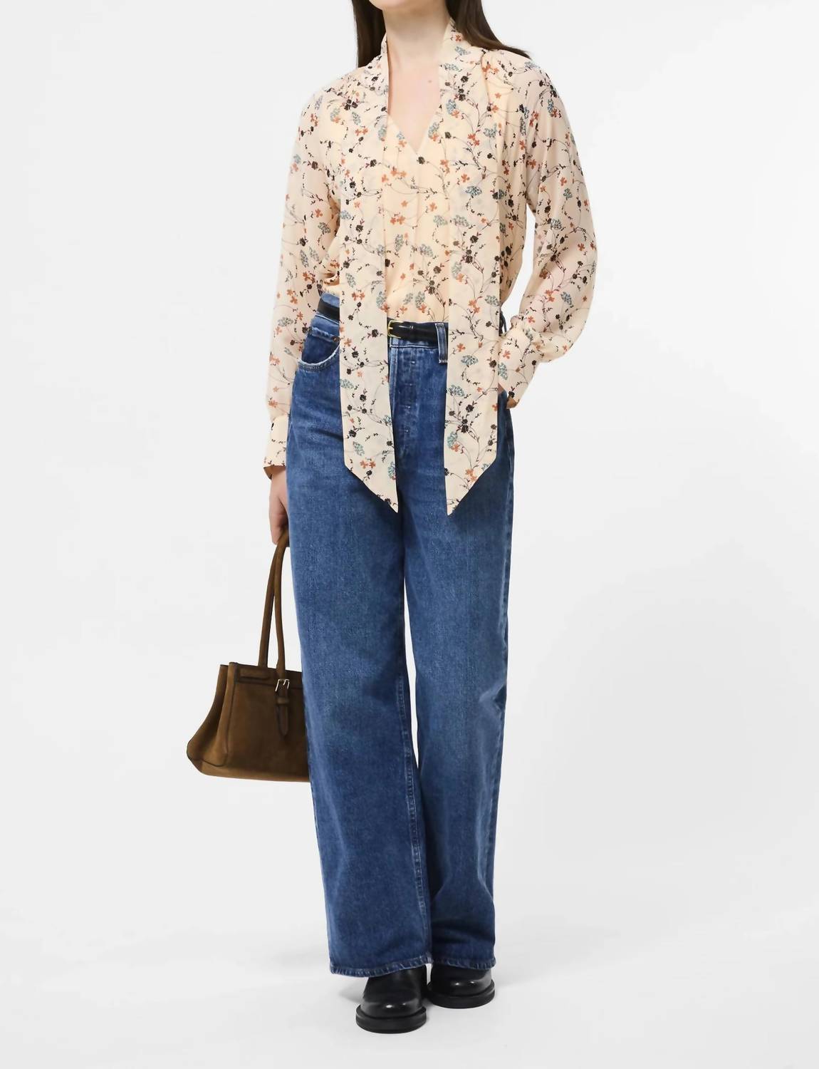 French Connection - Leithia Wispy Chiffon Neck Tie Top