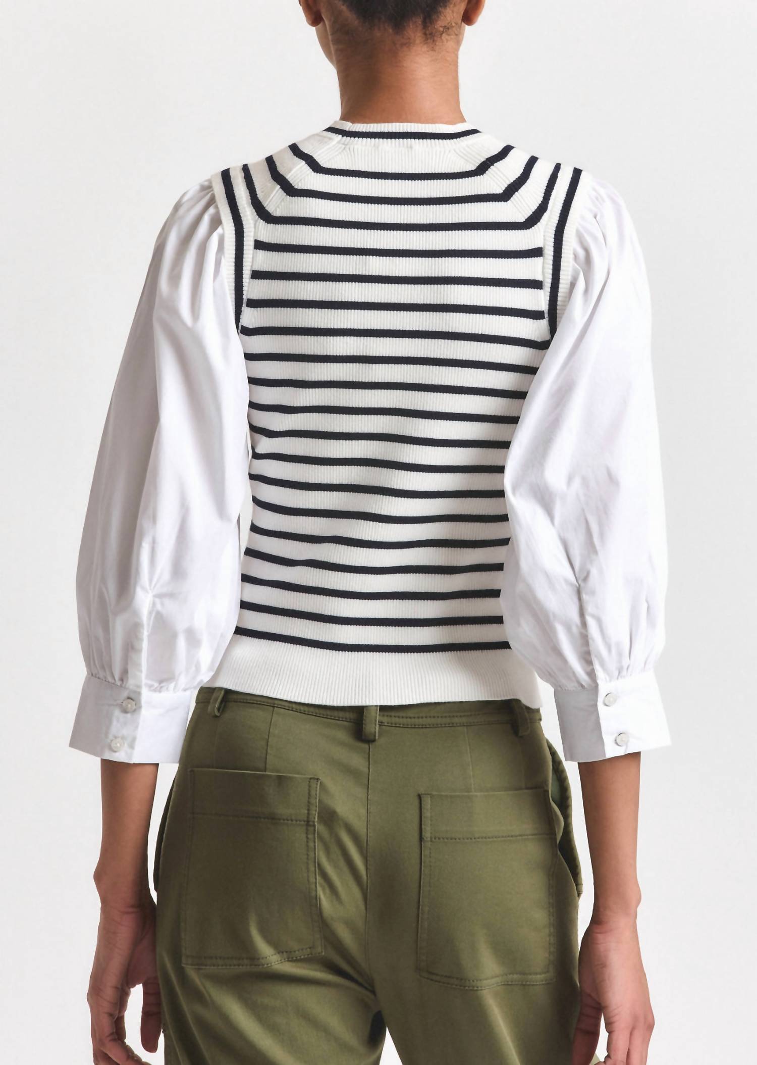 Derek Lam 10 Crosby - Tirza Mixed Media Top