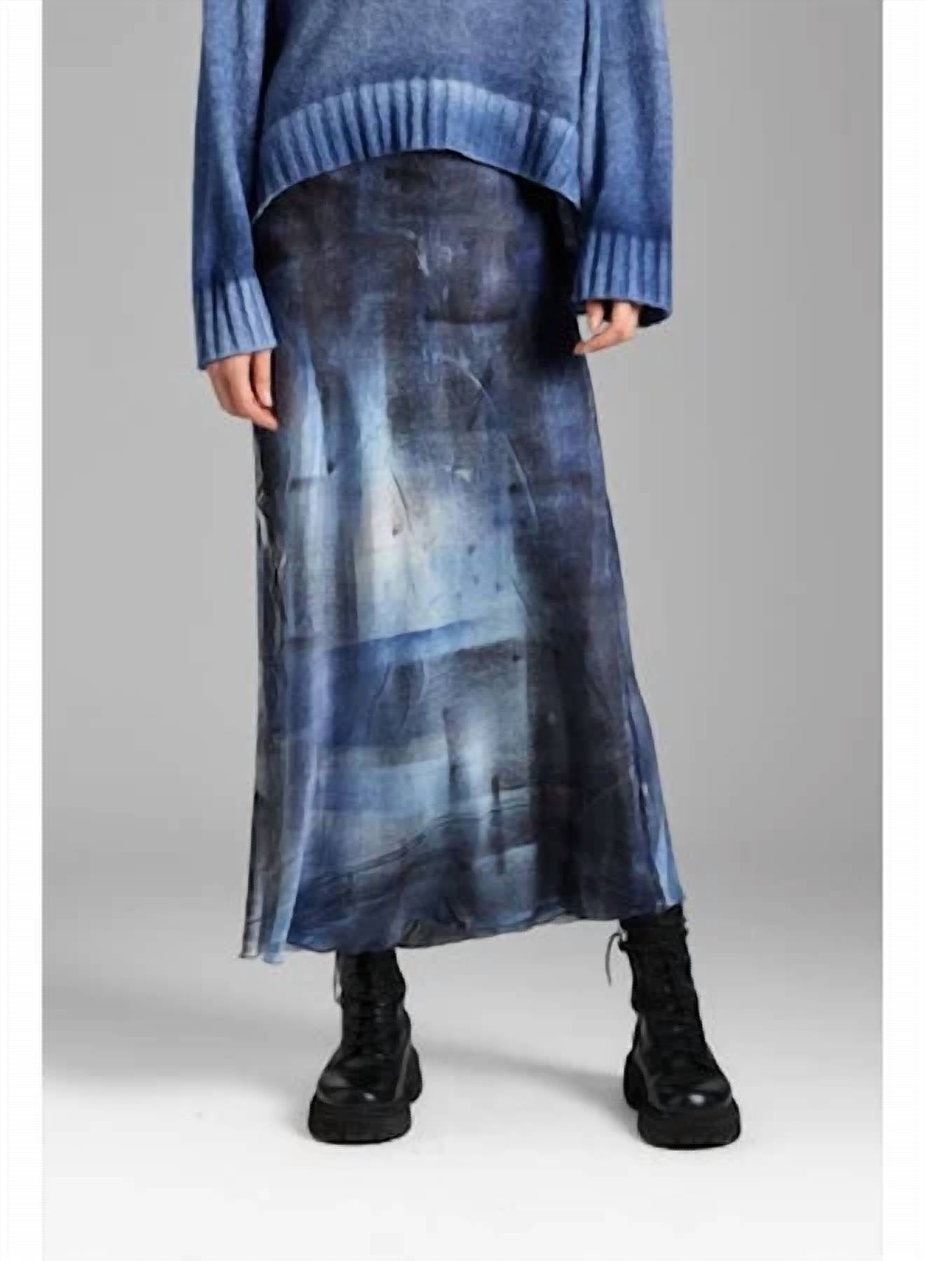 Avant Toi - Hand Painted Stretch Silk Skirt