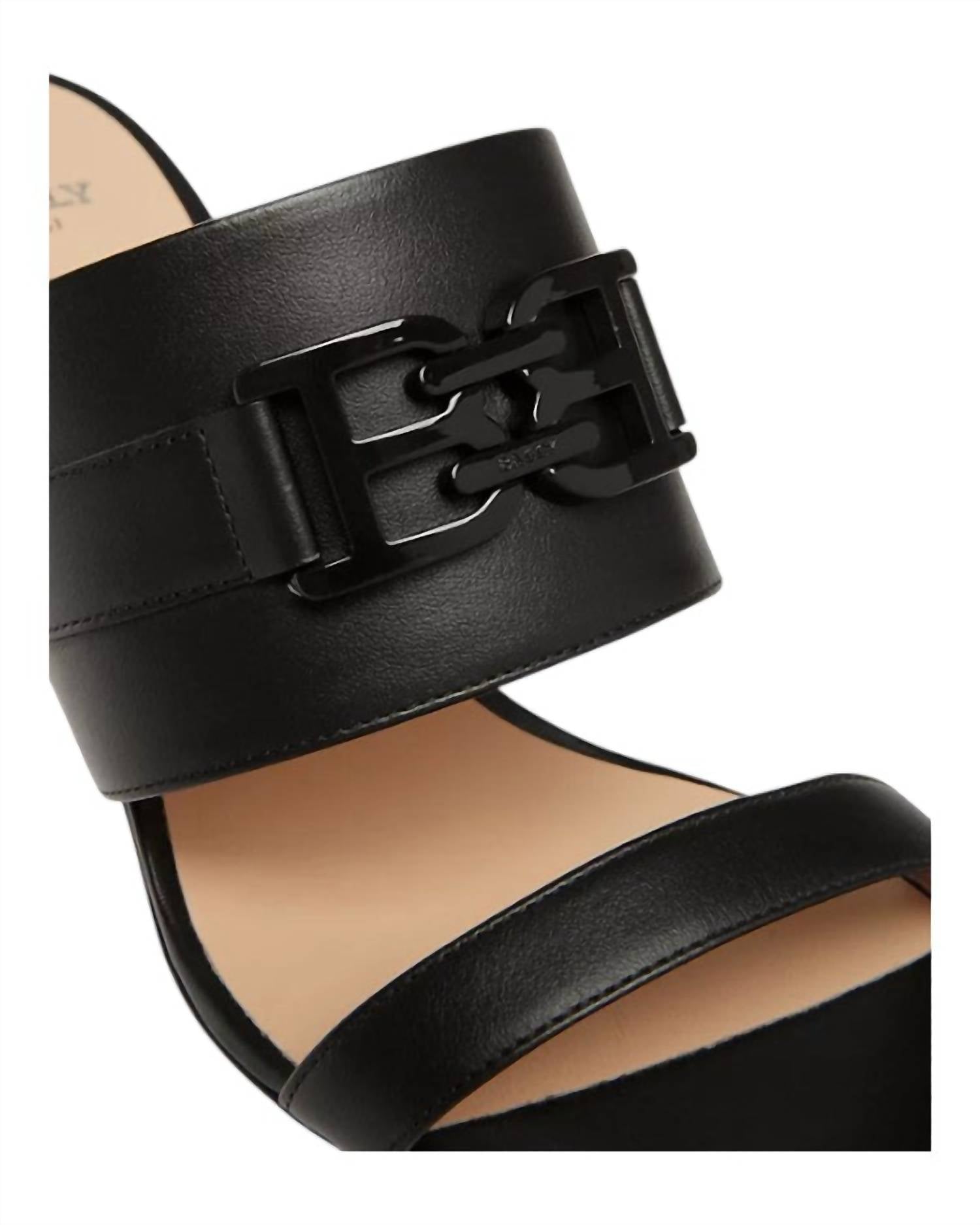 Bally - Women's Elia Square Toe Logo Accent Heel Sandals
