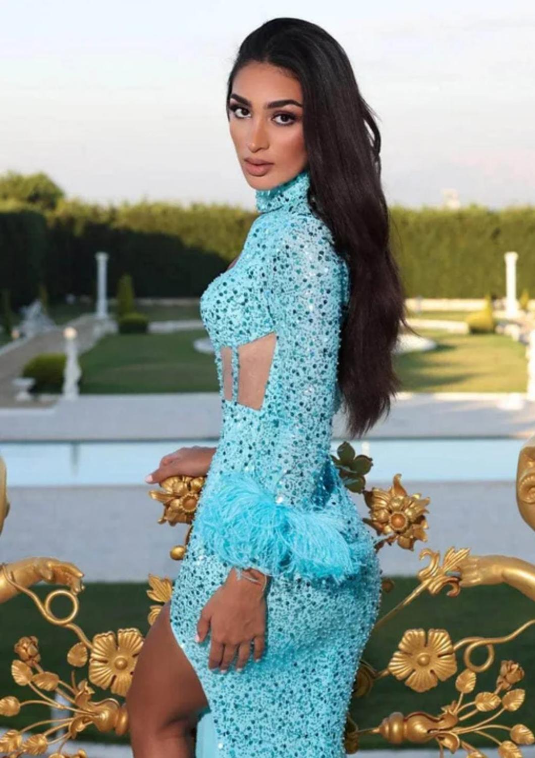 Portia&Scarlett - Corset Cutout Sequin Evening Gown