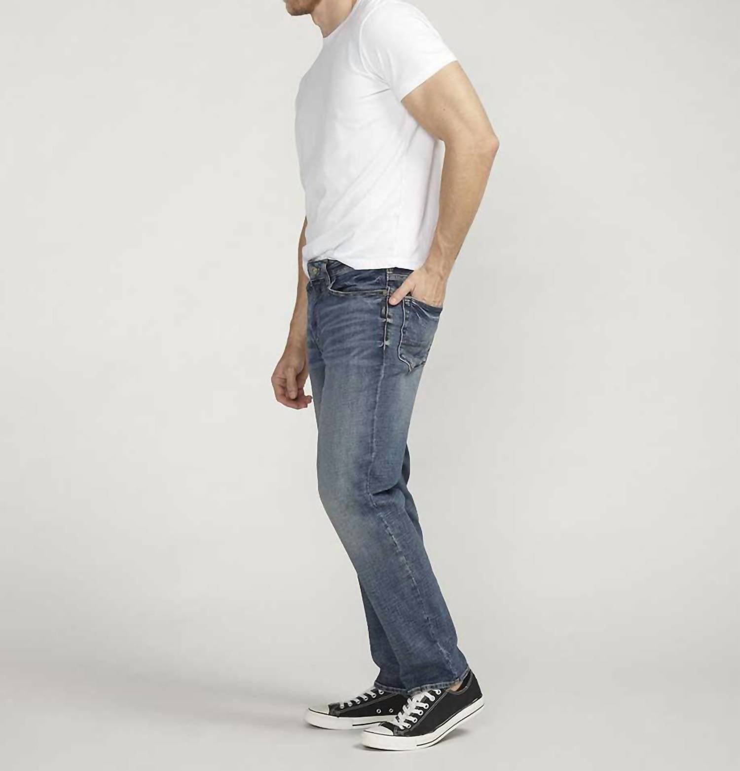 Silver Jeans Co Eddie Jean in indigo 1 - men's jeans - detail view