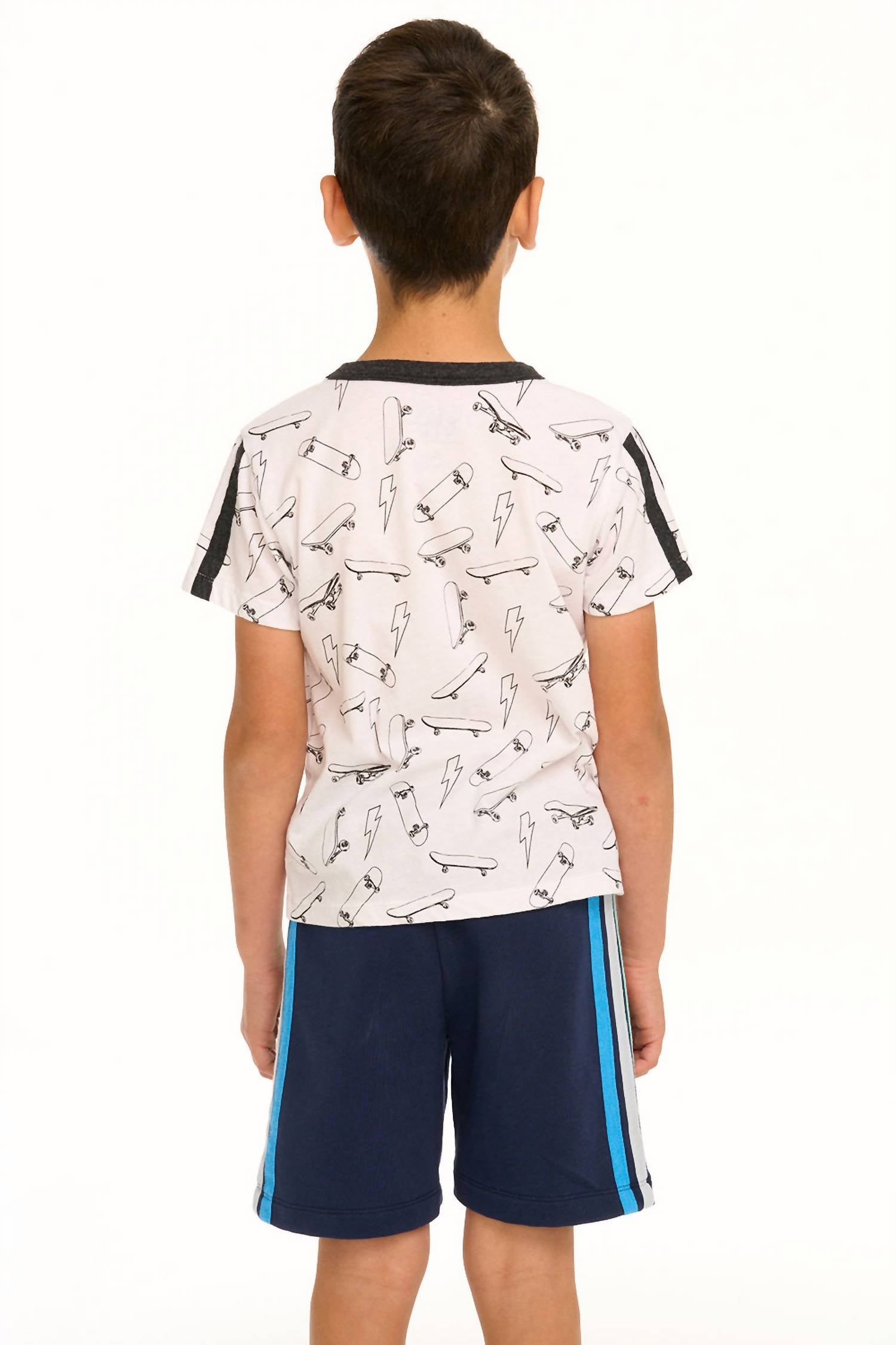 Chaser - Boys Skateboard and Lightning Bolts Tee